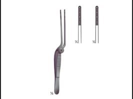 Forceps With Jaws Toothed and Serrated