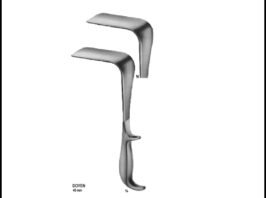 DOYEN vaginal retractor, saddle handle 45x120mm