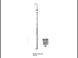 Wound -Trachea Retractors Flexible Shaft, Blunt