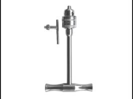 Drilling chuck, cannulated, 6.35 mm diam., With key